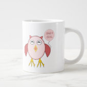 Bébé rose mignonne Chouette Mug (Droite)