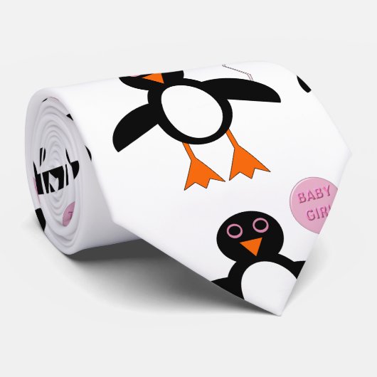 Bébé rose mignonne fille Cravate de pingouin (Roulé)