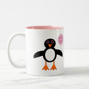 Bébé rose mignonne fille Penguin Mug