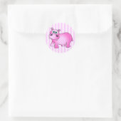 Bébé rose mignonne Stickers Hippo (Sac)