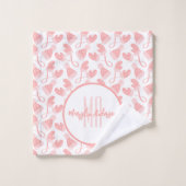 BÉBÉ ROSE NOËL MITTENS HIVER & MONOGRAMME CASQUETT (Gant de toilette)