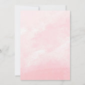 Bébé rose Ours Balloon Girl Baby shower Invitation (Dos)