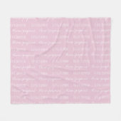Bébé rose pâle couverture fille Nom personnalisé r (Devant (Horizontal))