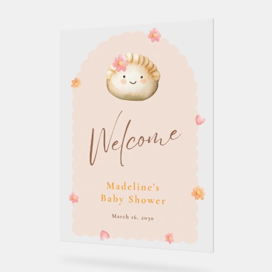 Bébé rose pâle Douche Bébé Fille Douche Accueil (Angle)