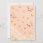 Bébé rose pâle fille Invitation douche (Dos)