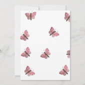 Bébé rose pâle Floral Anniversaire Invitation (Dos)