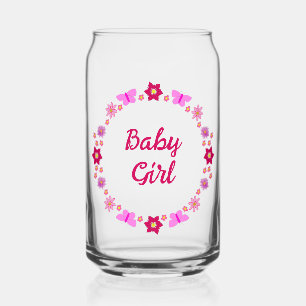 Bébé rose Papillons et fleurs personnalisés