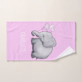 Bébé rose personnalisé superbe Nourriture des élép (Serviette à main)