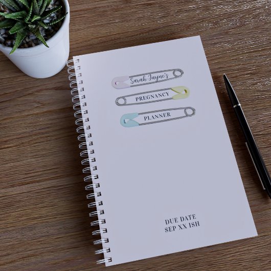 Bébé rose Pins de couches Pregnancy Planner