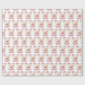 Bébé rose Teddy Bear Papier cadeau (Plat)