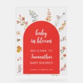 Bébé rouge en fleur fille douche Fleurs sauvages d (Recto)