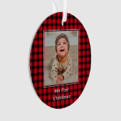 Bébé rouge en plaid photo Noël (devant)