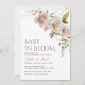Bébé Rustique Fleur sauvage En Bloom Invitation (Devant)