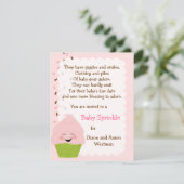 Bébé Saupoudré Dans Une Invitation À Pink (Debout devant)