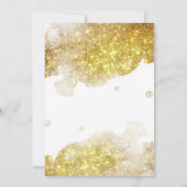 Bébé saupoudrer baby shower d'or invitation (Dos)