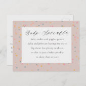 Bébé saupoudrer l'invitation carte postale (Devant / Derrière)
