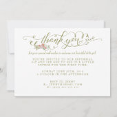 Bébé Sip & Voir Merci Faire-part de naissance (Dos)