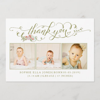 Bébé Sip & Voir Merci Faire-part de naissance