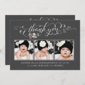 Bébé Sip & Voir Merci Faire-part de naissance (Devant / Derrière)