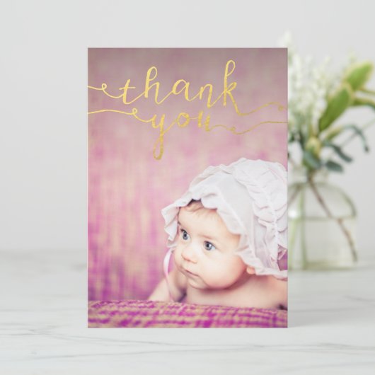 Bébé Sip & Voir Merci Faire-part de naissance (Debout devant)