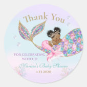 Bébé Sirène Africaine Amérique - étiquettes de fav (Devant)