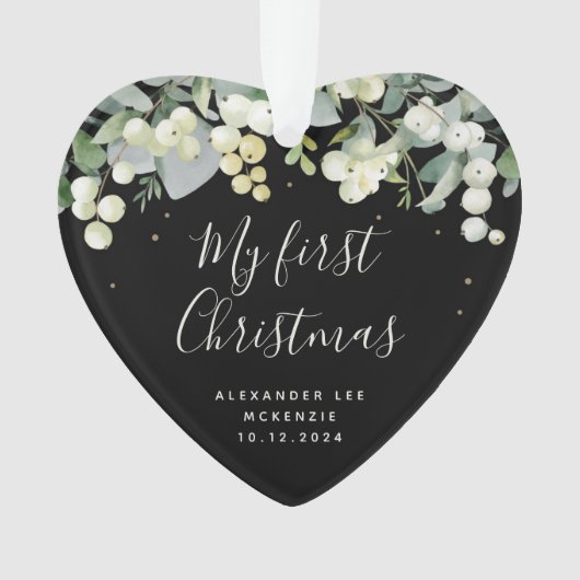 Bébé Snowberry Premier Noël Photo Cœur (devant)