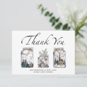 Bébé son froid à l'extérieur du baby shower carte (Debout devant)