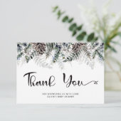 Bébé son froid à l'extérieur du baby shower carte (Debout devant)