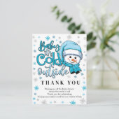 bébé son froid dehors cartes de remerciements (Debout devant)