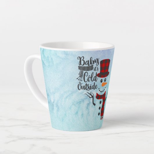 Bébé son froid dehors Snowman Mug (Angle gauche)