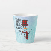 Bébé son froid dehors Snowman Mug (Devant)