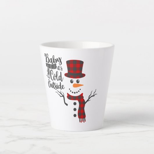 Bébé son froid dehors Snowman Mug (Devant)