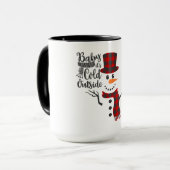 Bébé son froid dehors Snowman Mug (Devant gauche)