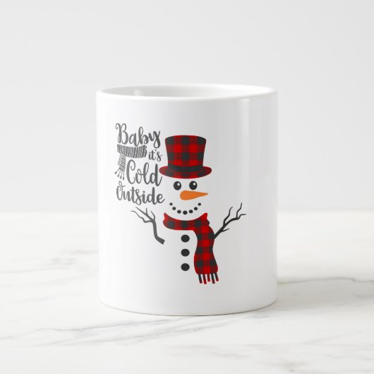 Bébé son froid dehors Snowman Mug (Devant)