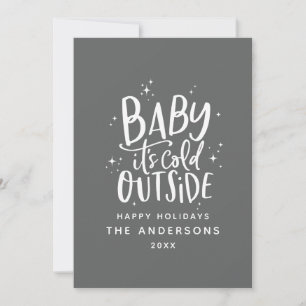 Bébé son froid en dehors de la carte de vacances d