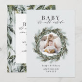 Bébé son froid en dehors de la photo de Noël Carte (Devant / Derrière)