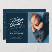 BÉBÉ SON FROID EN DEHORS DU faire-part de naissanc (Devant / Derrière)