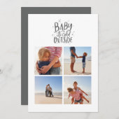 Bébé son froid extérieur photo carte de vacances d (Devant / Derrière)