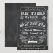 Bébé son invitation extérieure froide de baby (Devant / Derrière)