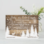 Bébé son invitation extérieure froide de baby (Debout devant)