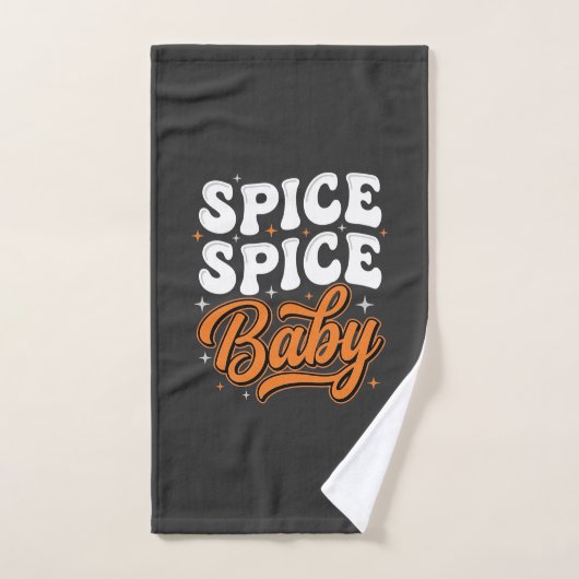 Bébé Spice Spice Halloween Typographie Rétro Desig (Serviette à main)