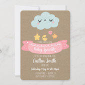 Bébé Sprinkle Baby shower Cloud Invitation (Devant)