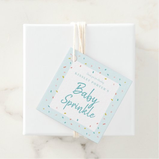 Bébé Sprinkle baby shower étiquettes de faveur (En situation)