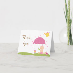 Bébé Sprinkle douche Carte de remerciements