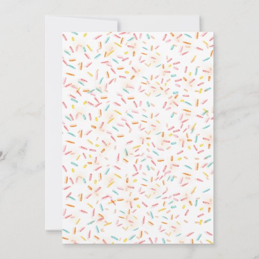 Bébé Sprinkle Douche Invitation Confetti Sprinkles (Dos)