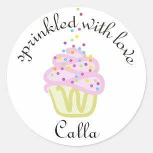 Bébé Sprinkle Douche Stickers Cupcake