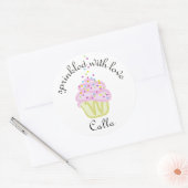 Bébé Sprinkle Douche Stickers Cupcake, Grand (Enveloppe)