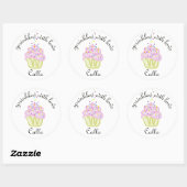 Bébé Sprinkle Douche Stickers Cupcake, Grand (Feuille)