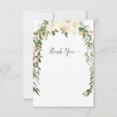 Bébé Sprinkle Merci douche Élégante Rose blanche (Devant)