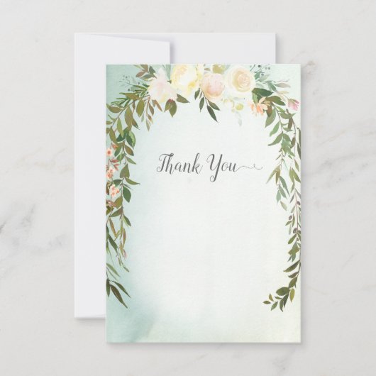 Bébé Sprinkle Merci douche Vert Rose blanche (Devant)